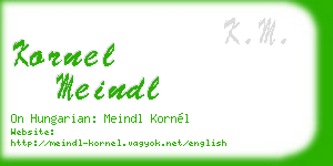 kornel meindl business card